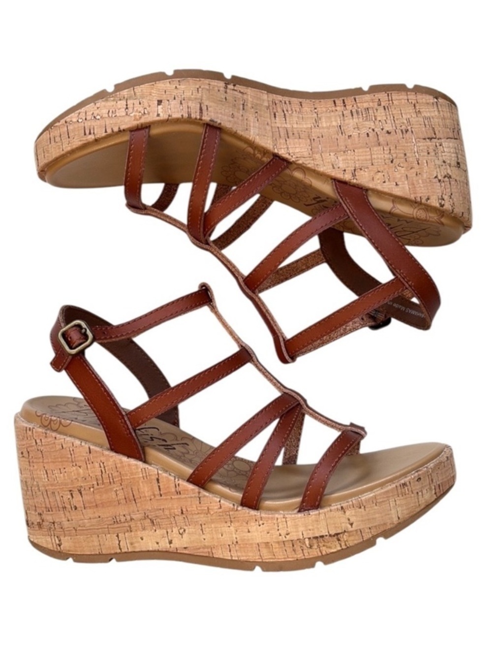 NWOT Blowfish Malibu Bahama Wedge Sandals Brown Size 11